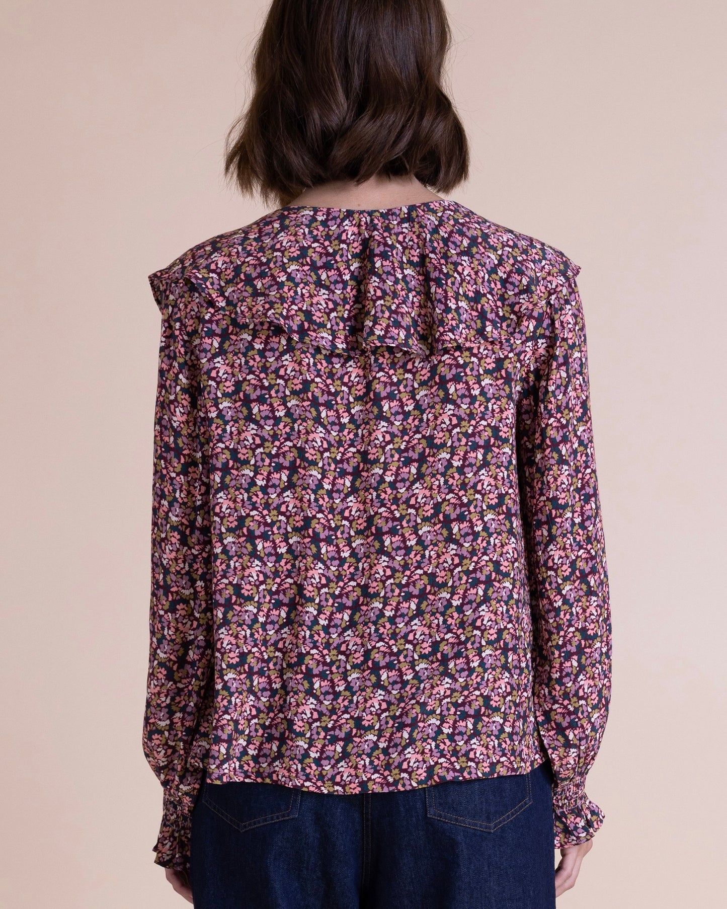 Crepe Frill Neck Blouse