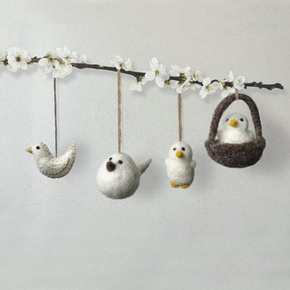 Felted Fluffy Chick In Nest