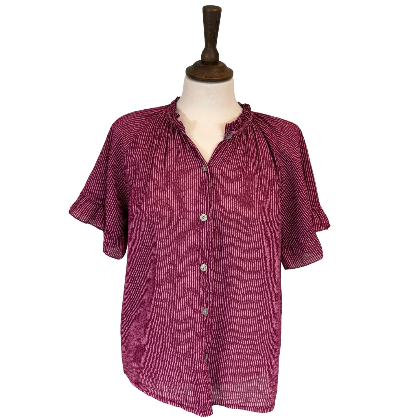 Joy Stripe Frill Blouse