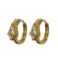 Gold Large Cubic Zirconia Gem Huggie