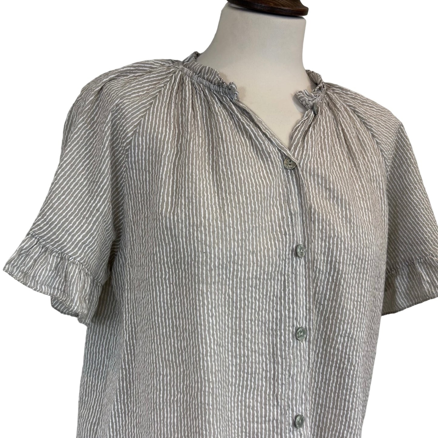Joy Stripe Frill Blouse