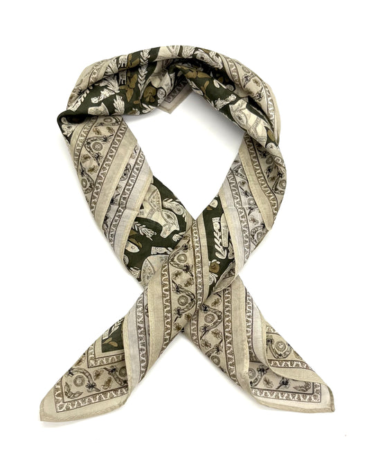 100% Silk Horse Scarf