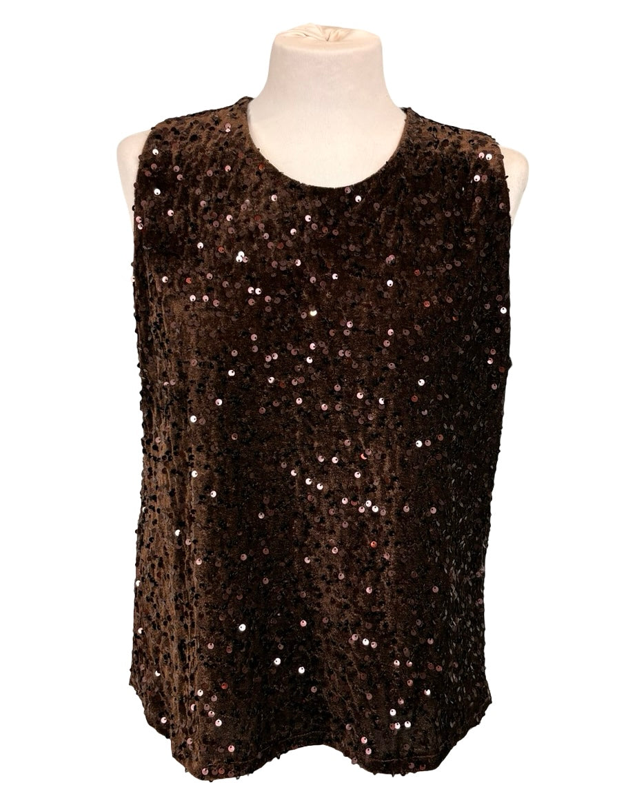 Marcie Sequin Vest Top