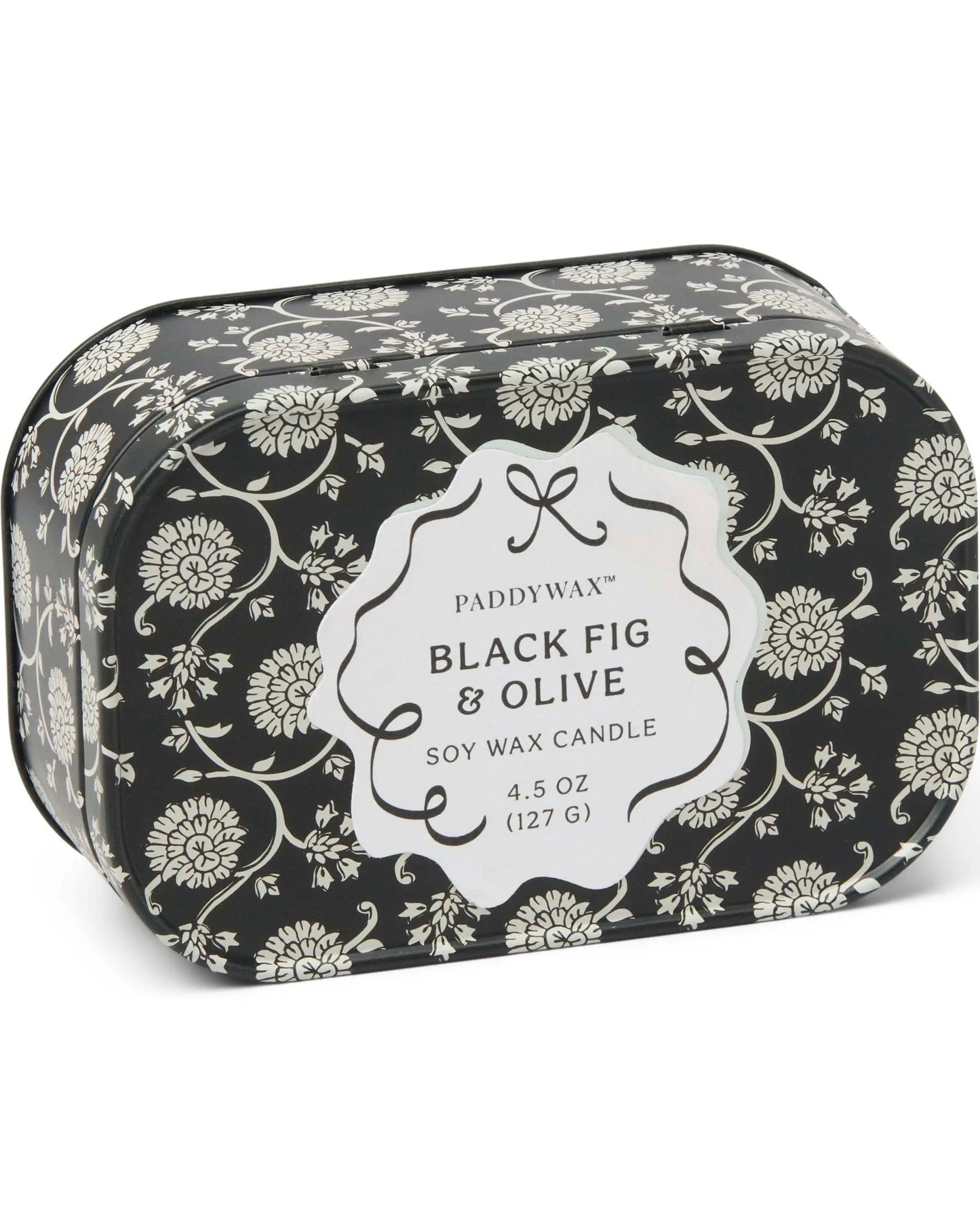 Cherie Printed Tin Candle - Black Fig & Olive