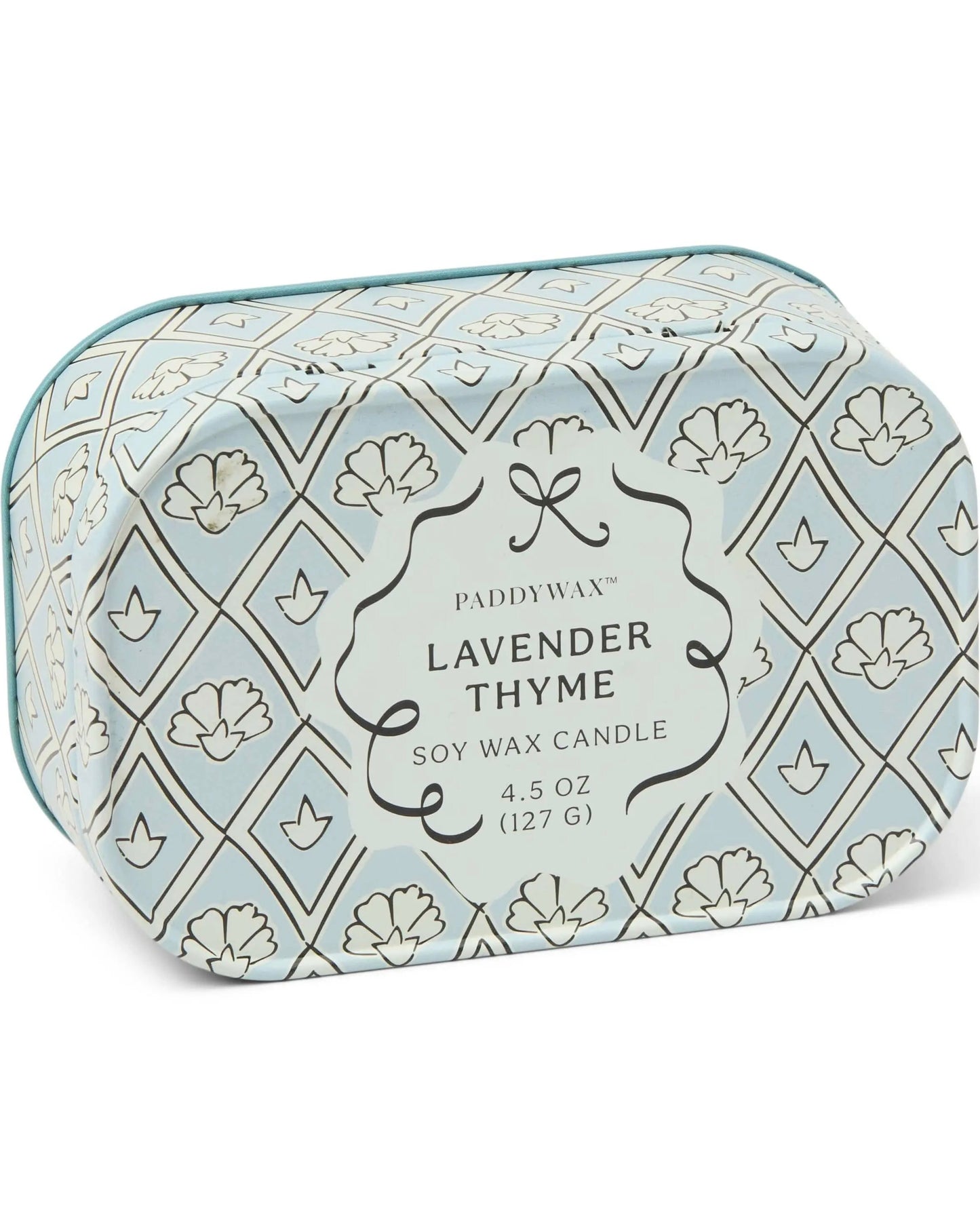 Cherie Printed Tin Candle - Lavender & Thyme