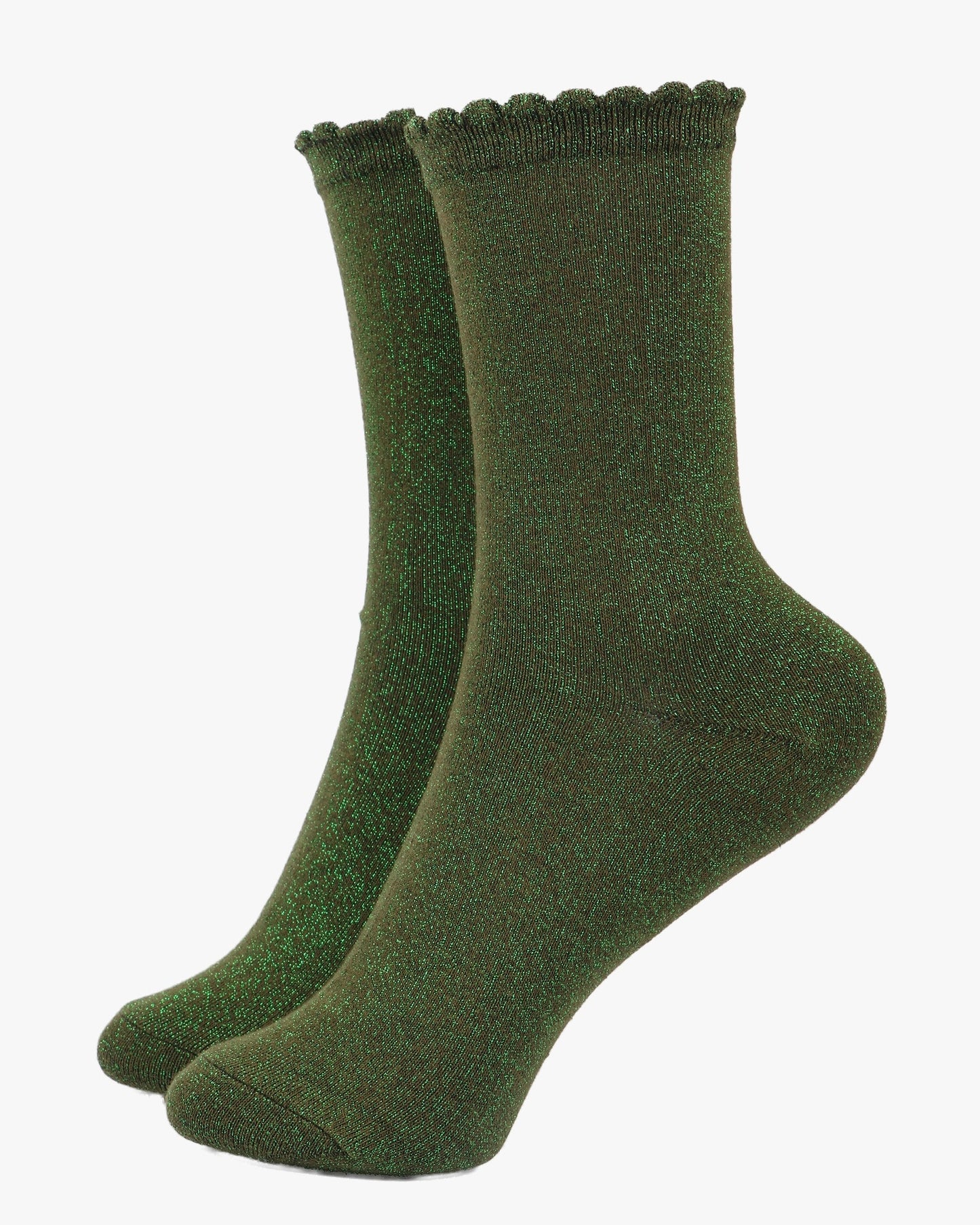 Women's Plain Glitter Socks