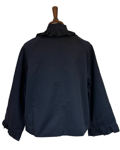 Naomi Ruffle Trench Coat