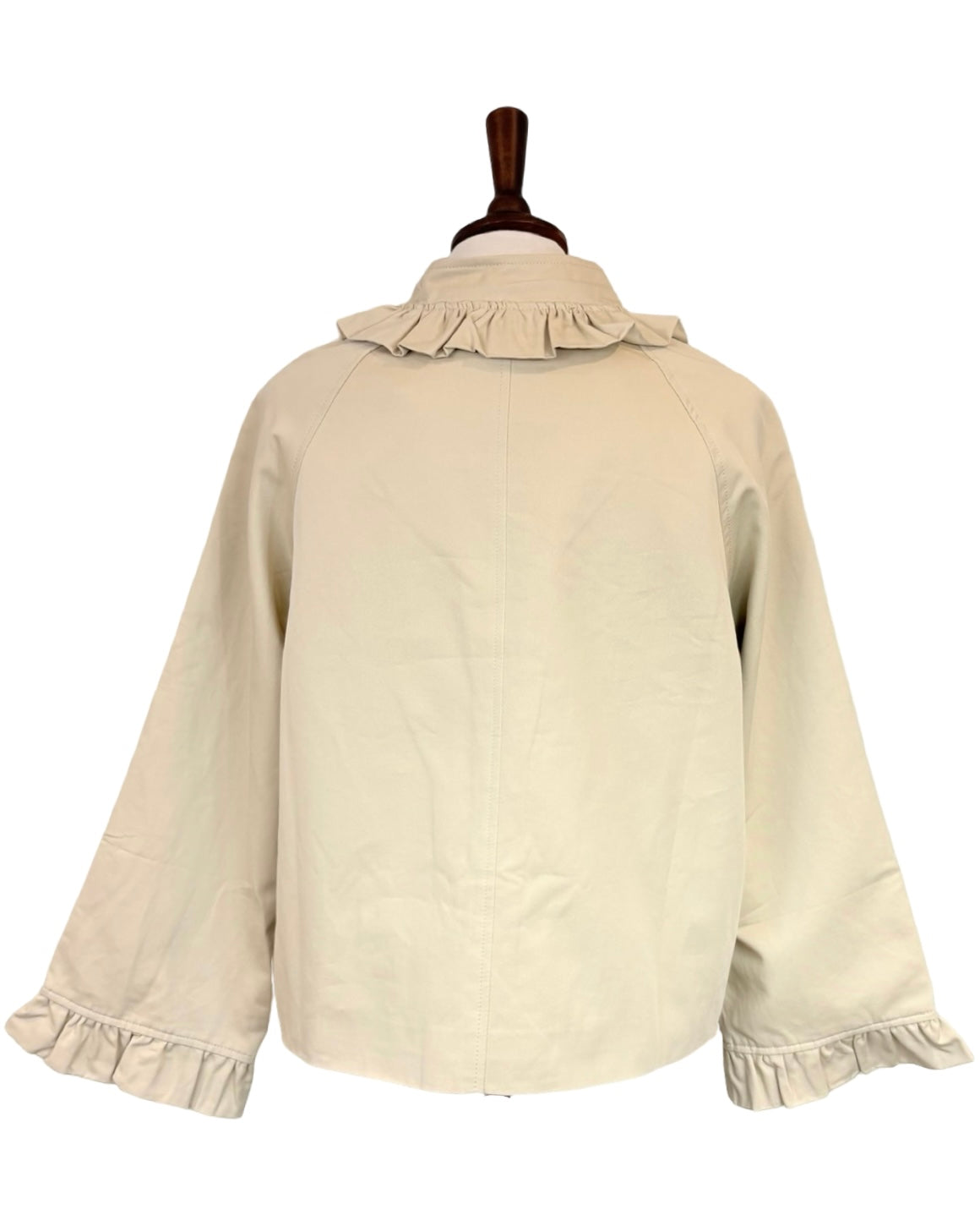 Naomi Ruffle Trench Coat