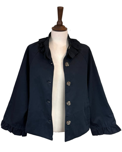 Naomi Ruffle Trench Coat