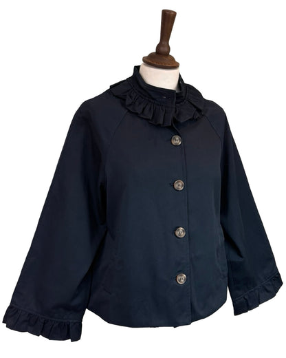Naomi Ruffle Trench Coat