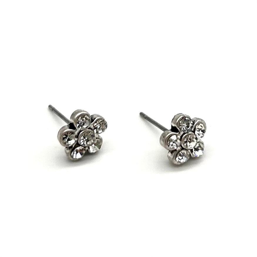 Mini Crystal Flower Studs