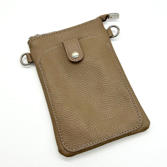 Leather Crossbody Bag With Phone Pouch
