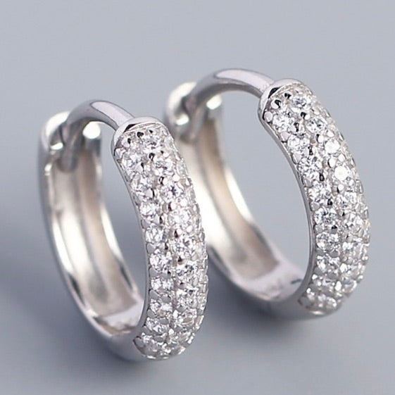 Silver Crystal Huggies