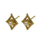 Gold Square Mother Of Pearl Centre Studs