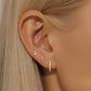 Gold Double Cubic Zirconia Studs
