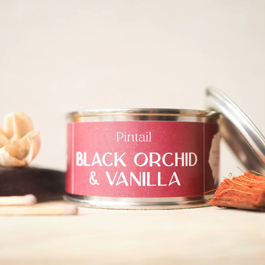 Black Orchid & Vanila Candle Tin