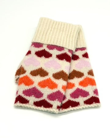 Heart Fingerless Gloves