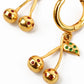 Cherry Cubic Zirconia Huggie Earrings