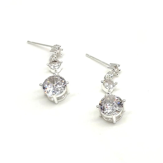 Crystal Trilogy Drop Earrings