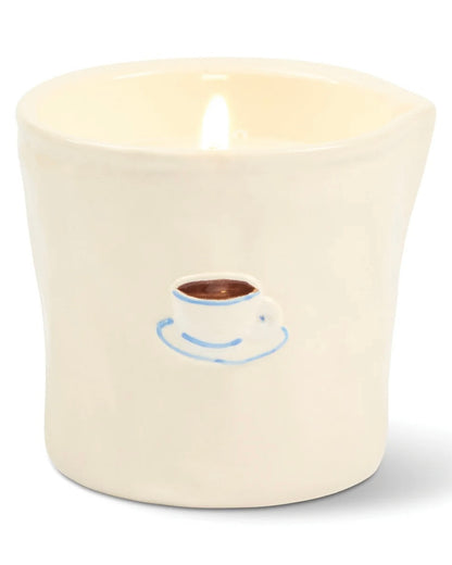 Bistro Gingerbread Ceramic Candle - Cappuccino