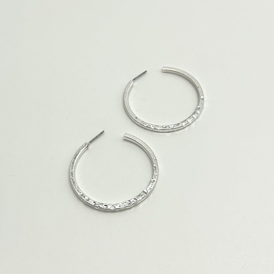 Demi Textured Hoops