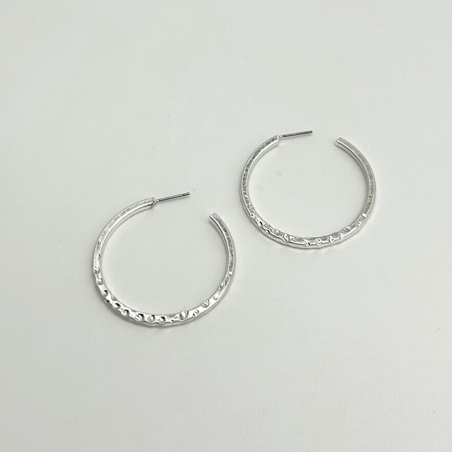 Demi Textured Hoops