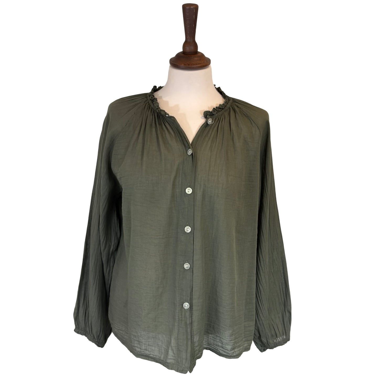 Joy Long Sleeve Frill Blouse