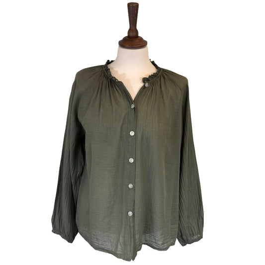 Joy Long Sleeve Frill Blouse