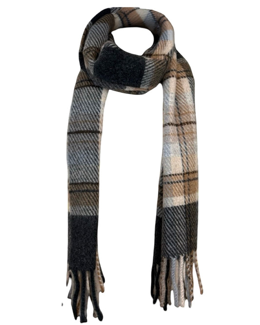 Tartan Check Tassel Scarf