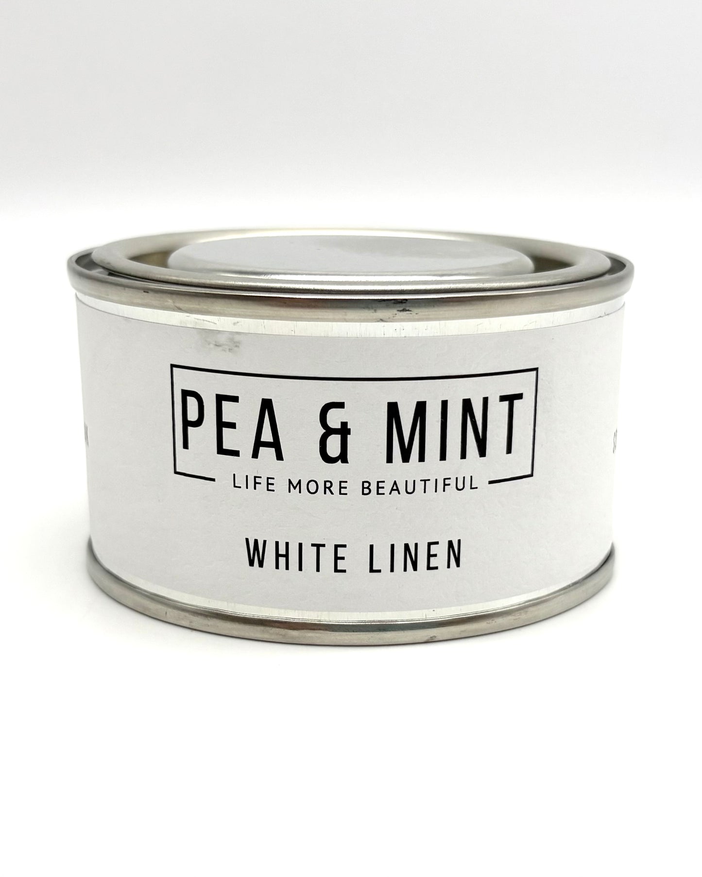 White Linen Candle Tin