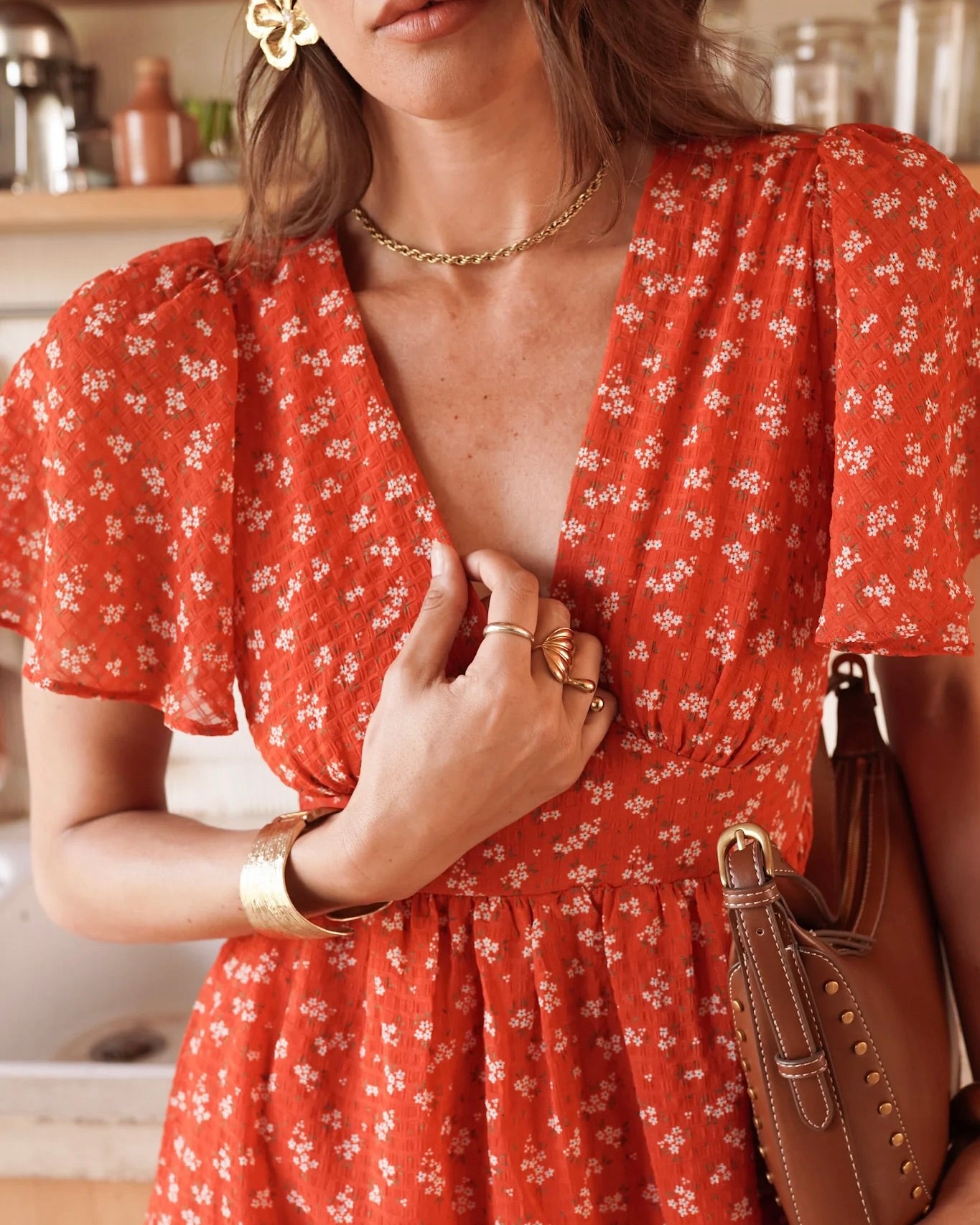 Heva Floral Tie Back Dress