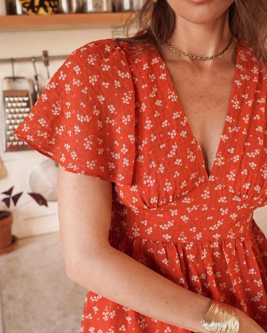 Heva Floral Tie Back Dress