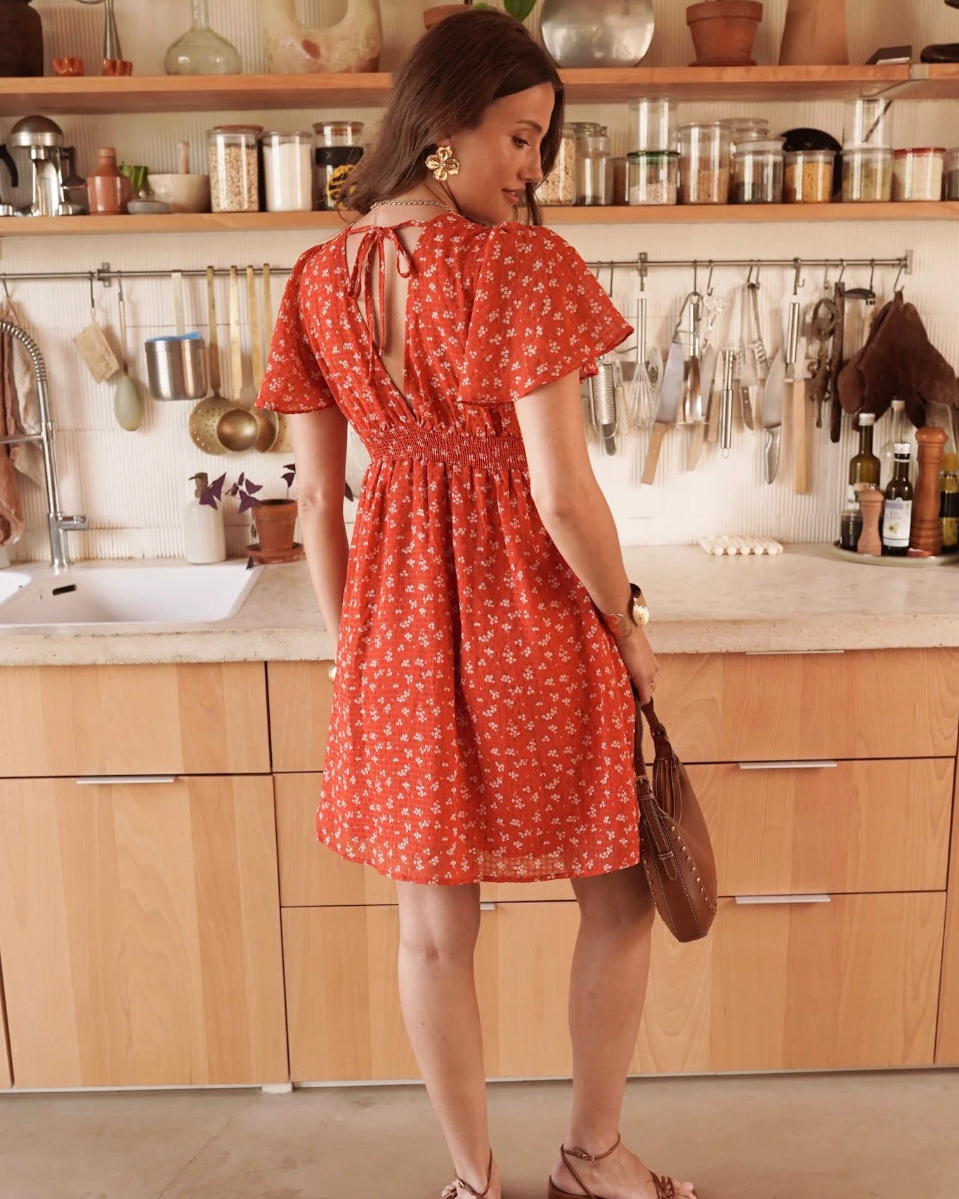 Heva Floral Tie Back Dress