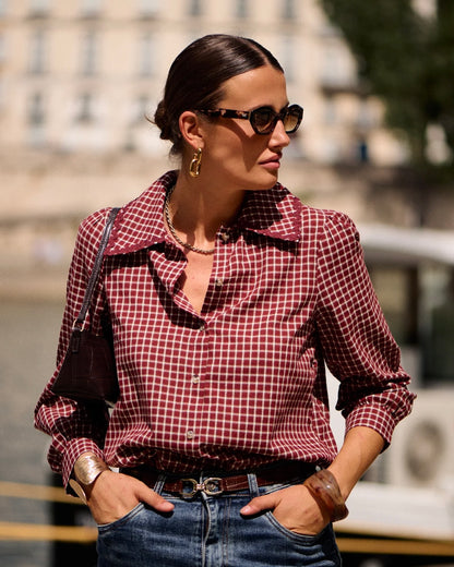 Auguste Check Blouse