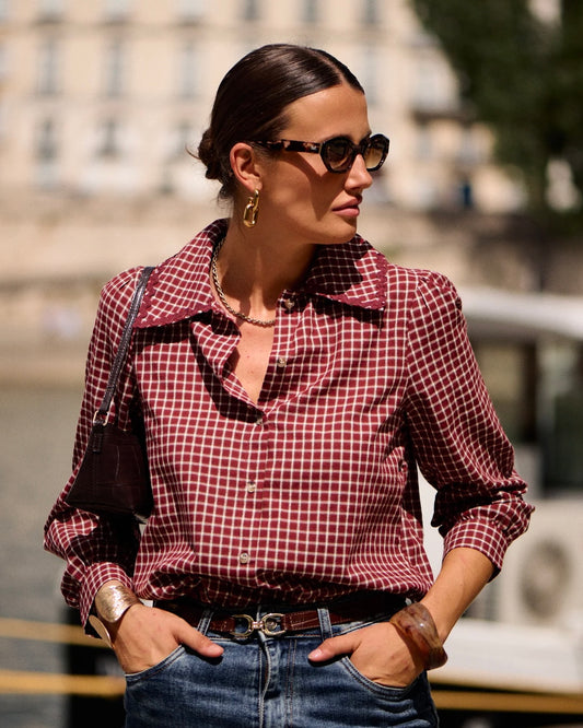 Auguste Check Blouse