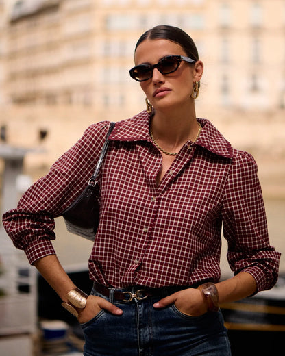 Auguste Check Blouse