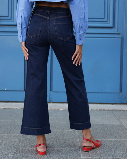 Davina Cropped Wide Leg Jeans