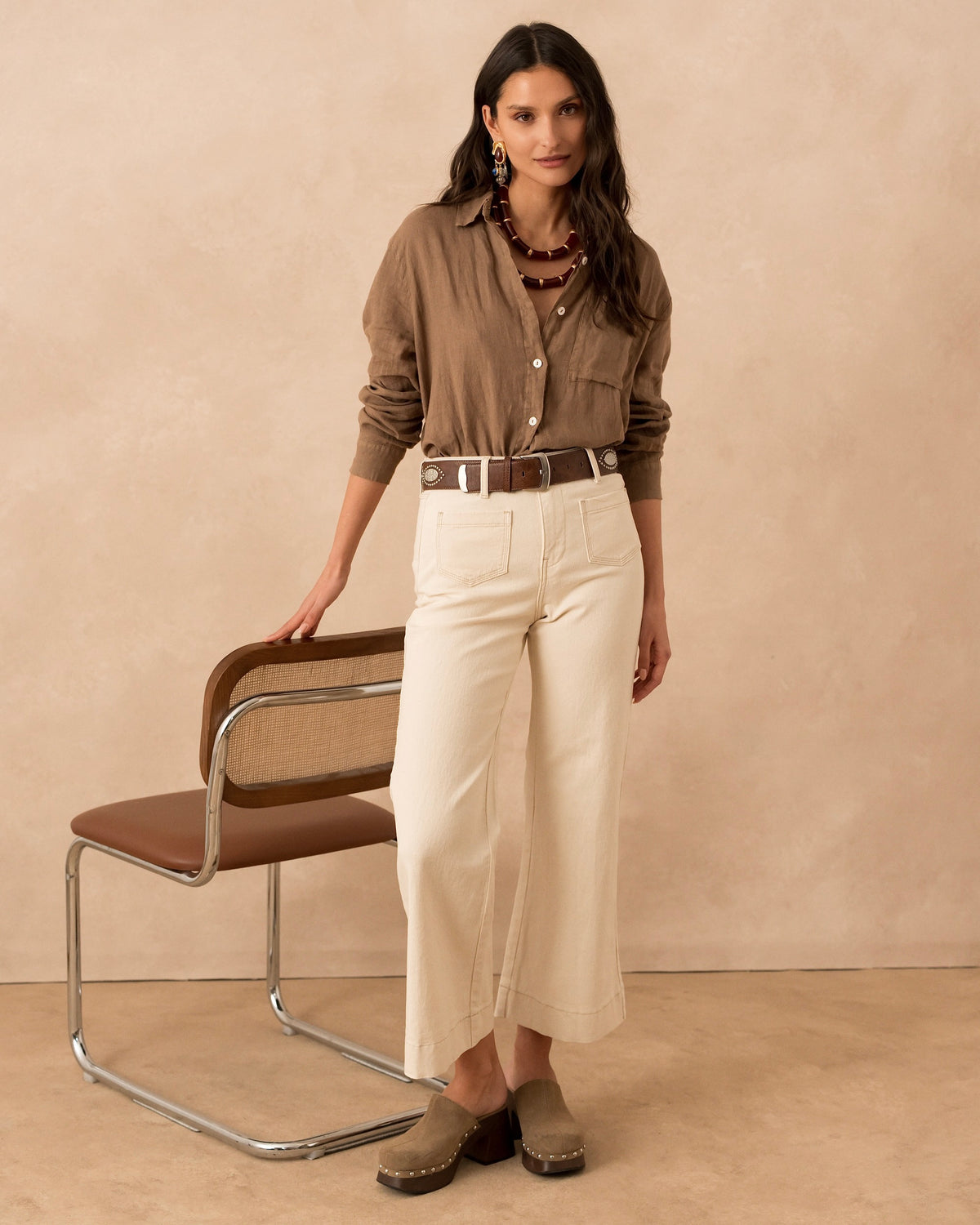 Davina Cropped Wide Leg Jeans