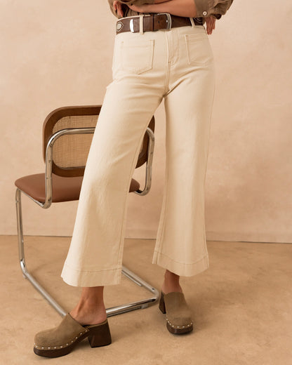 Davina Cropped Wide Leg Jeans