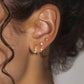 Gold Starburst Cubic Zirconia Huggie