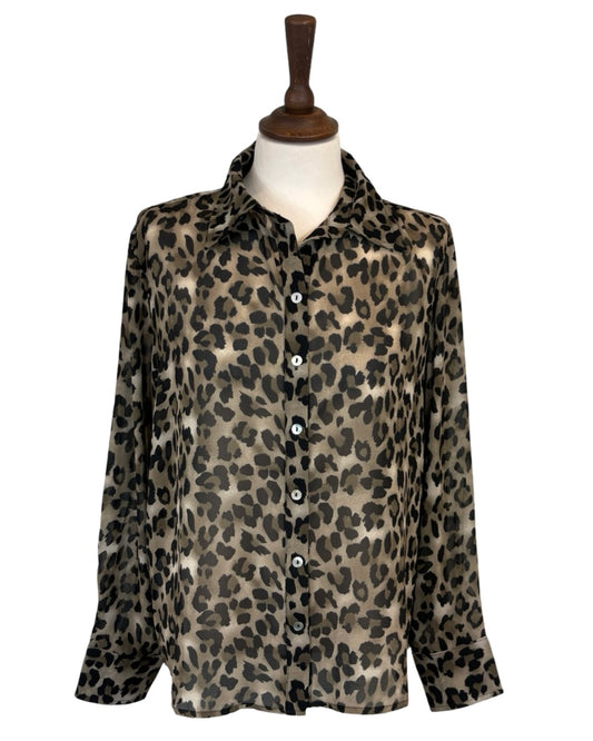 Anna Sheer Leopard Shirt