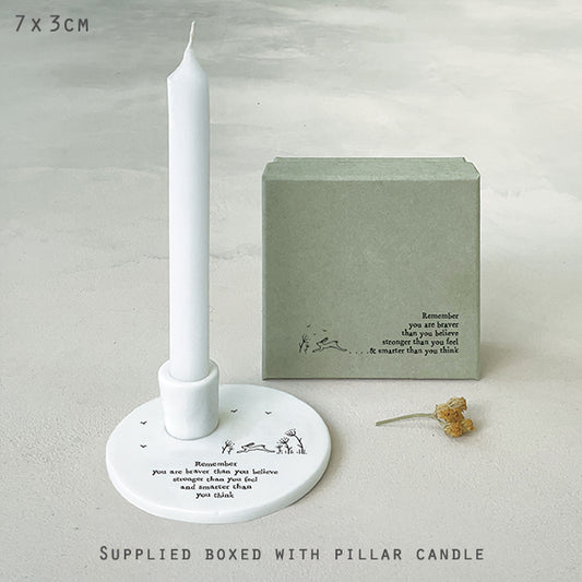 Candle Holder-Remember you are braver