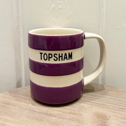 'Topsham' Cornishware Blackberry 10oz Mug