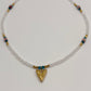 Multi Bead & Heart Pendent Necklace
