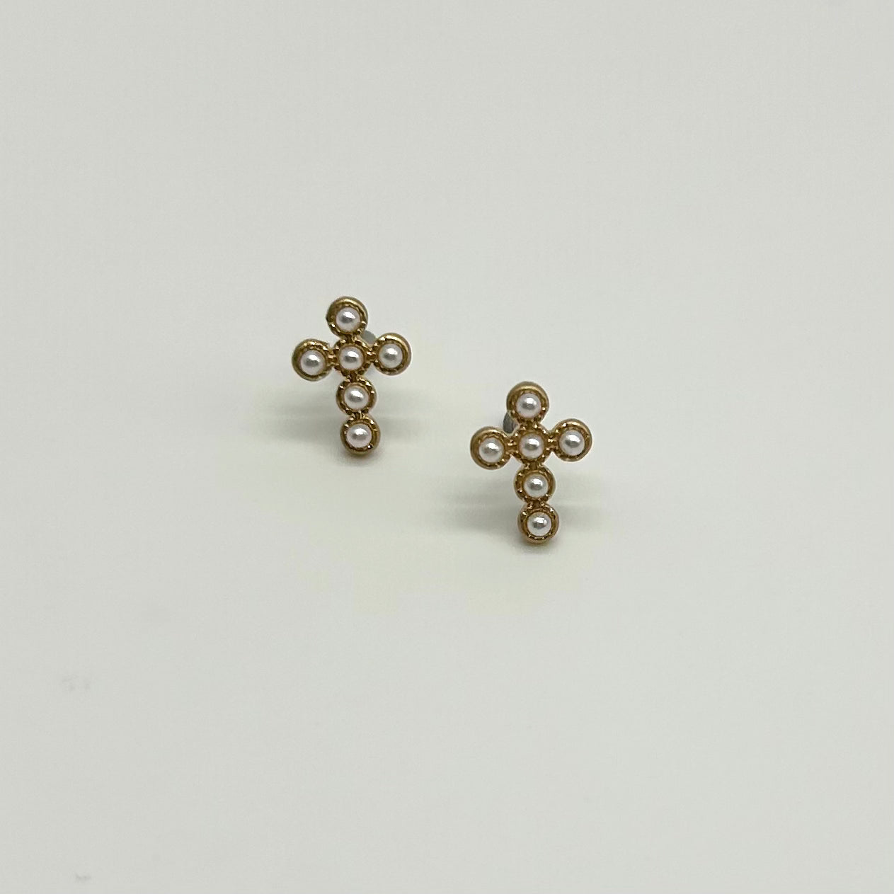 Pearl Cross Studs
