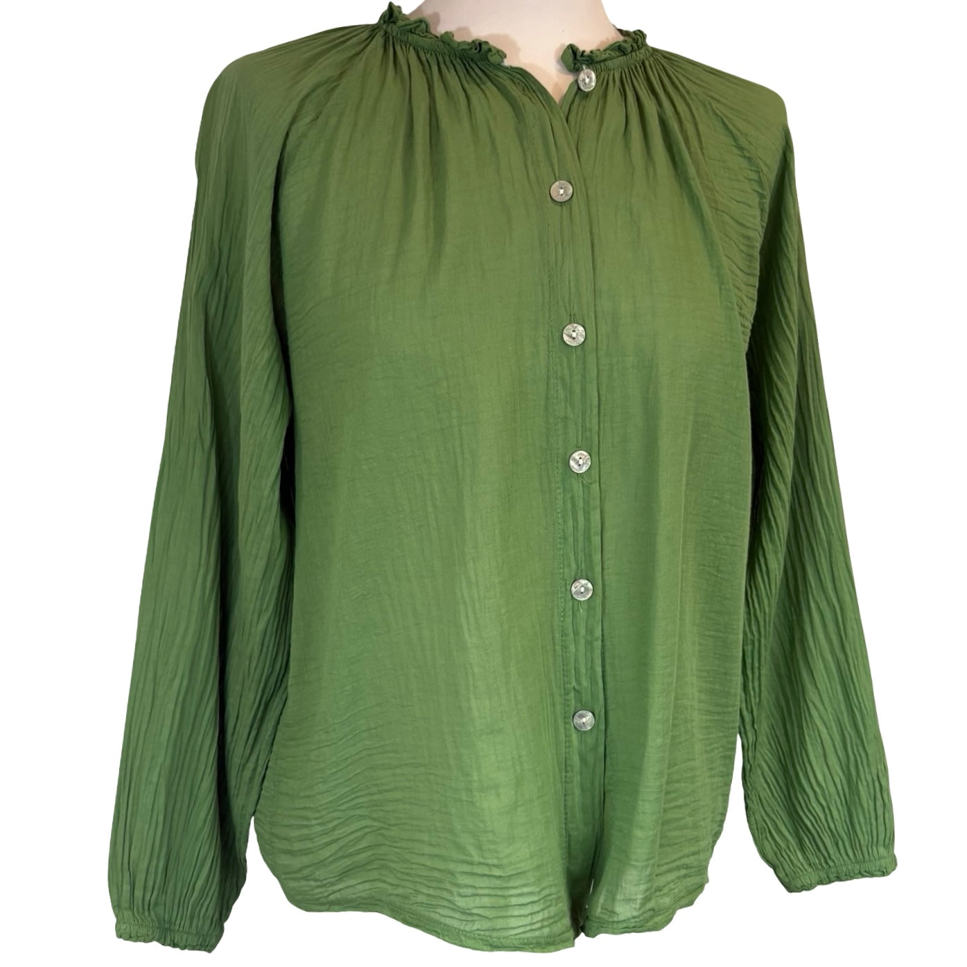 Joy Long Sleeve Frill Blouse