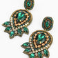 Green & Gold Art Deco Earrings