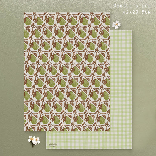 Small Gift Wrap Sheet-Pears