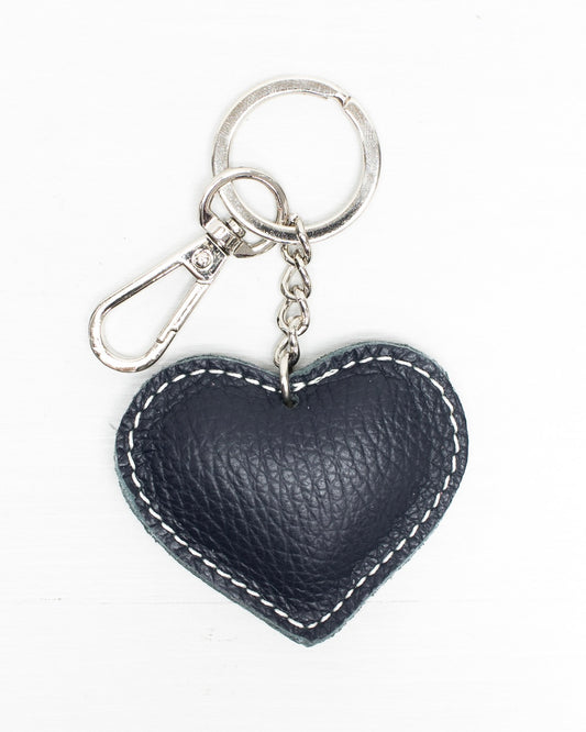 Leather Heart Keyring