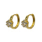 Gold Star Cubic Zirconia Gem Huggie